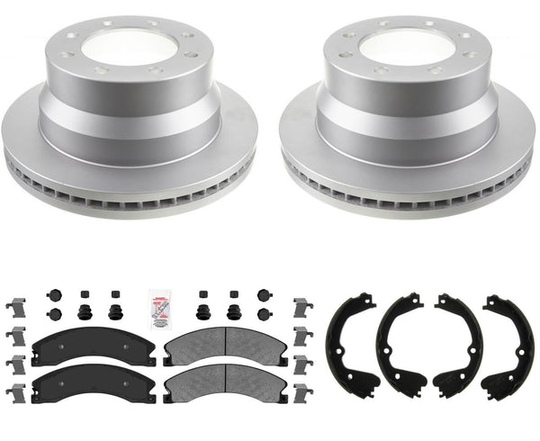 For Chevrolet Express Van 4500 Rear DRW Disc Brake Rotors Brake Pads & Parking