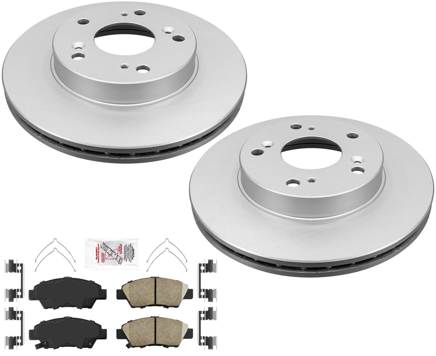 Front Coated Brake Rotors & Ceramic Brake Pads For Honda CR-Z 2011-2015