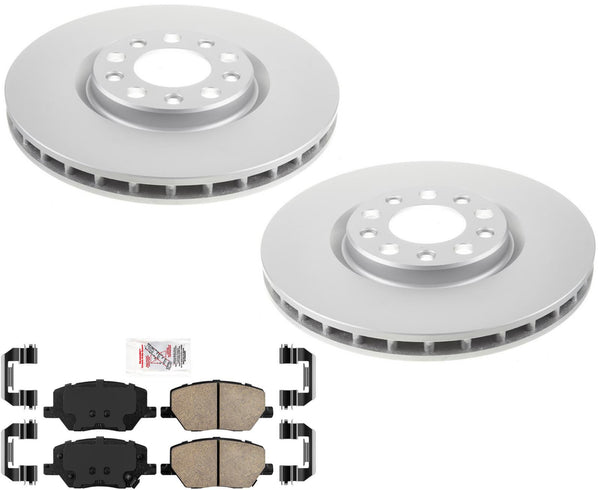 Rotores de freno delanteros revestidos y pastillas de freno de cerámica para Jeep Renegade 2015-2022