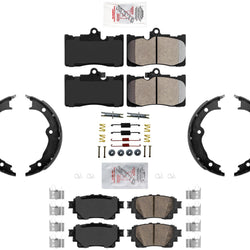 For Lexus IS350 2021-2023 All Wheel Drive Disc Brake Pads Parking Shoe Kit