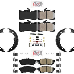 For Lexus IS300 2016-2020 Front & Rear Disc Brake Pads Parking Shoes Hardware