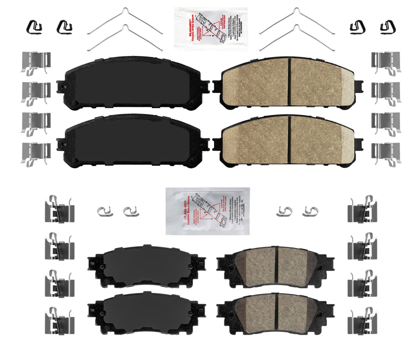 Front & Rear Ceramic Disc Brake Pads For Lexus RX350 2016-2021 & RX450h 16-20