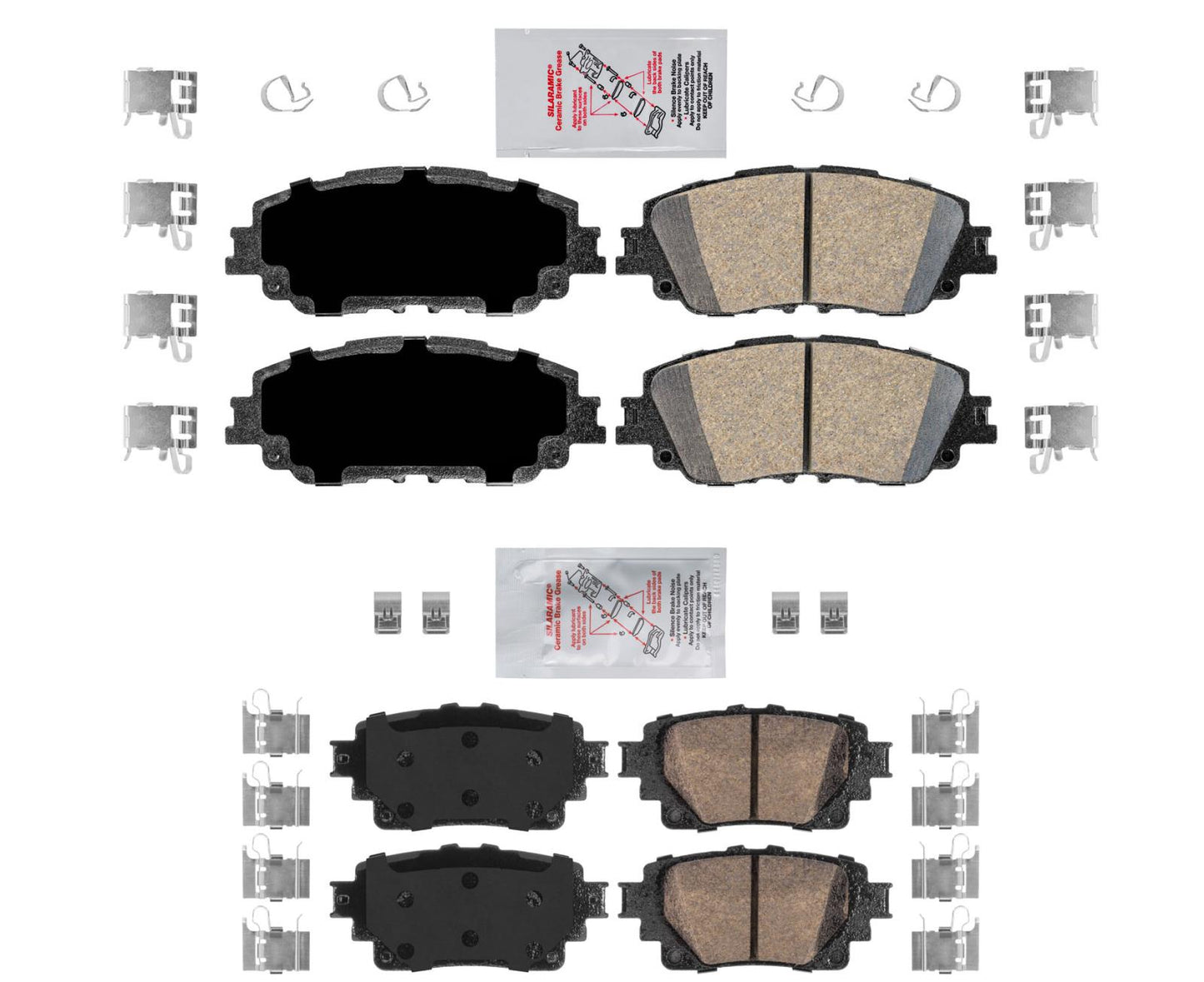 AmeriPRO Front & Rear Ceramic Disc Brake Pads For Lexus UX200 UX250h 2022-2023