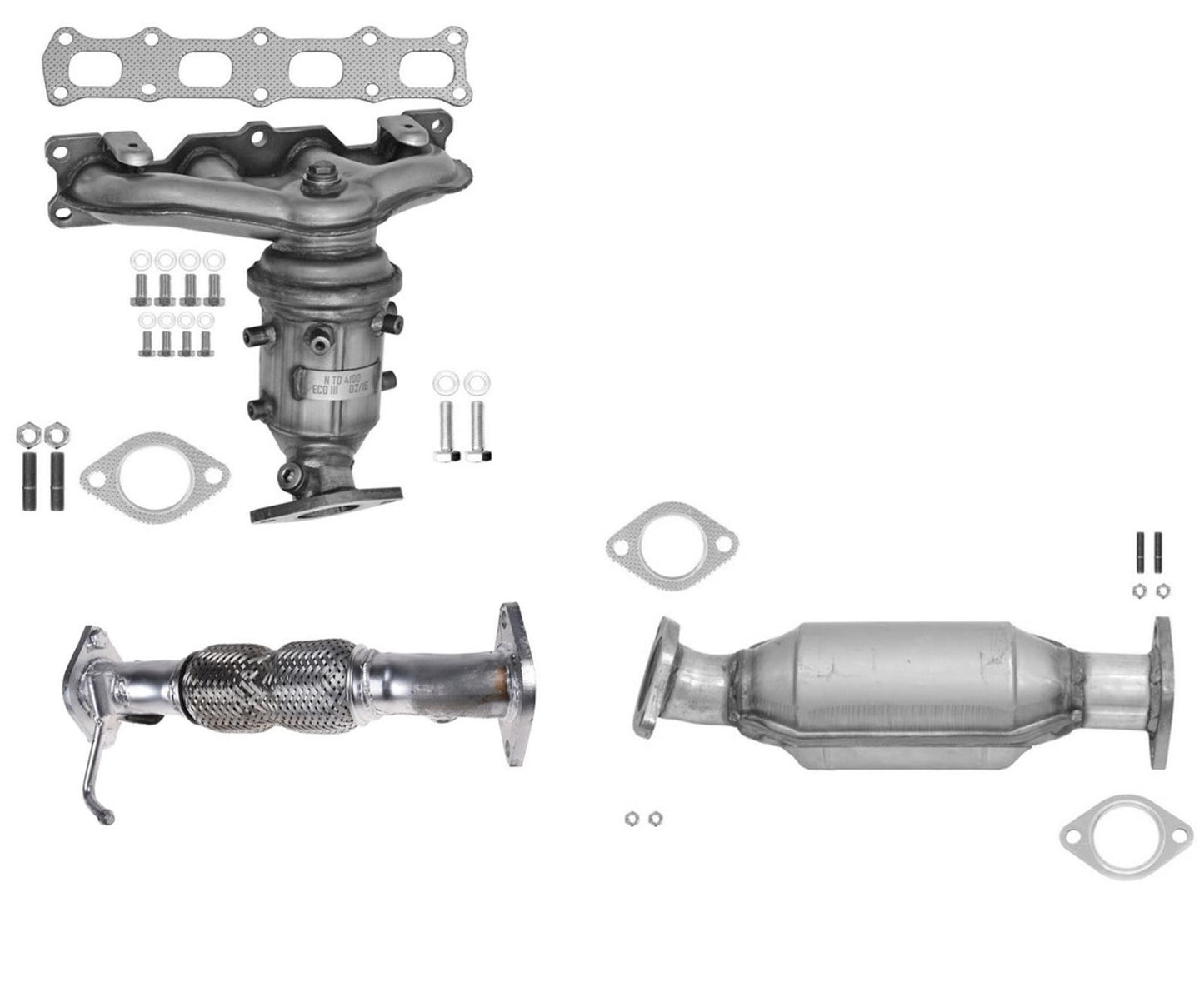 Convertidores catalíticos con tubo flexible delantero para Hyundai Tucson 2.4L 2010-2013