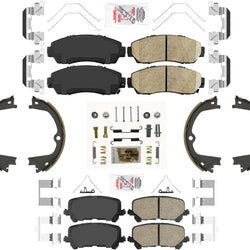 For Honda Passport 2019-2022 AmeriPRO Front & Rear Brake Pads & Parking Shoes