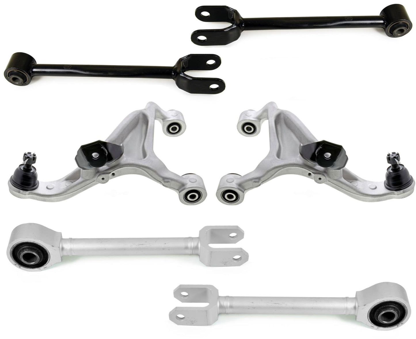 Mevotech Brazos de control traseros superiores e inferiores para Nissan Altima 2007-2013 Coupe