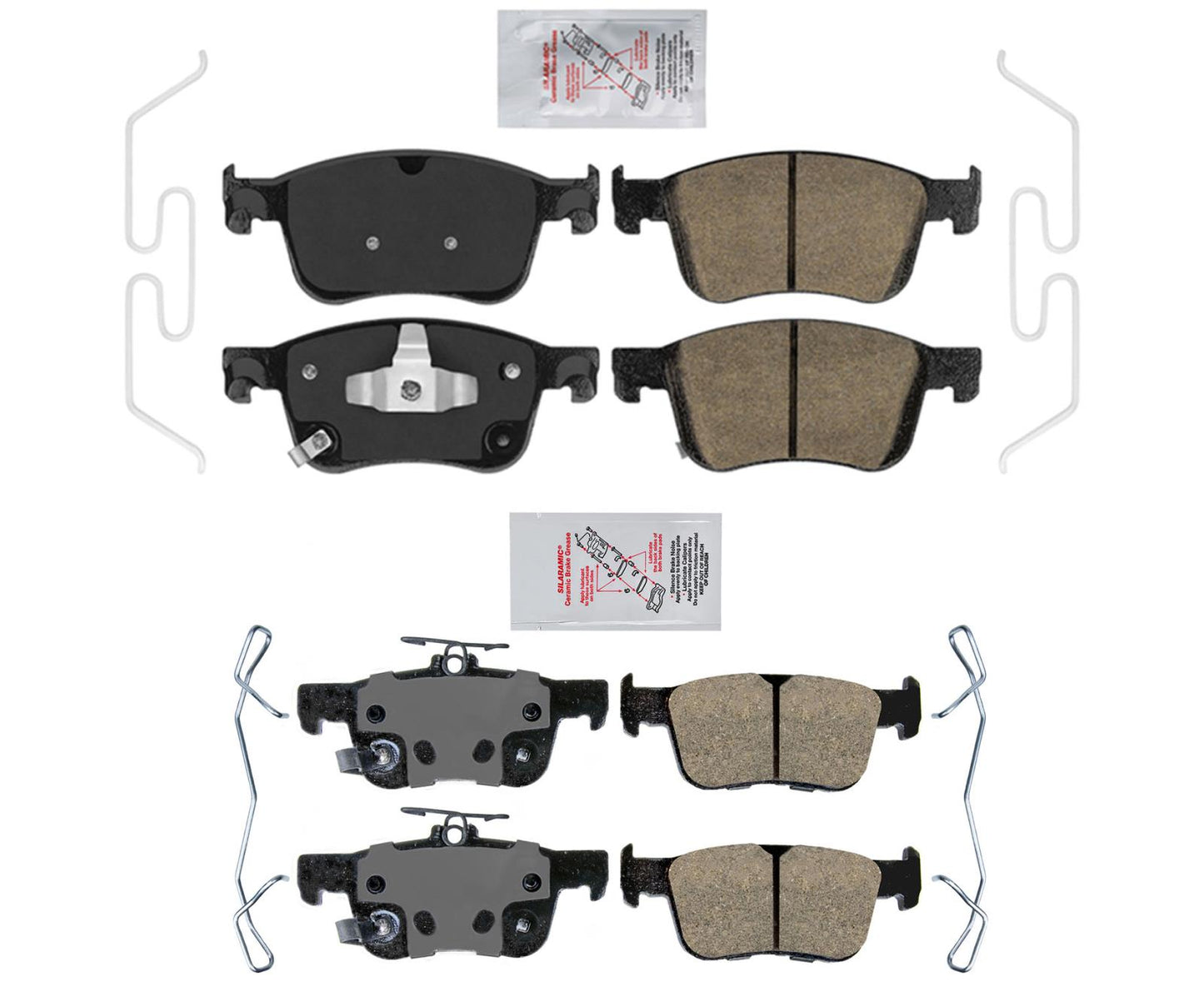 Front & Rear AmeriBRAKES Ceramic Brake Pads For Honda Civic SI 2022-2023