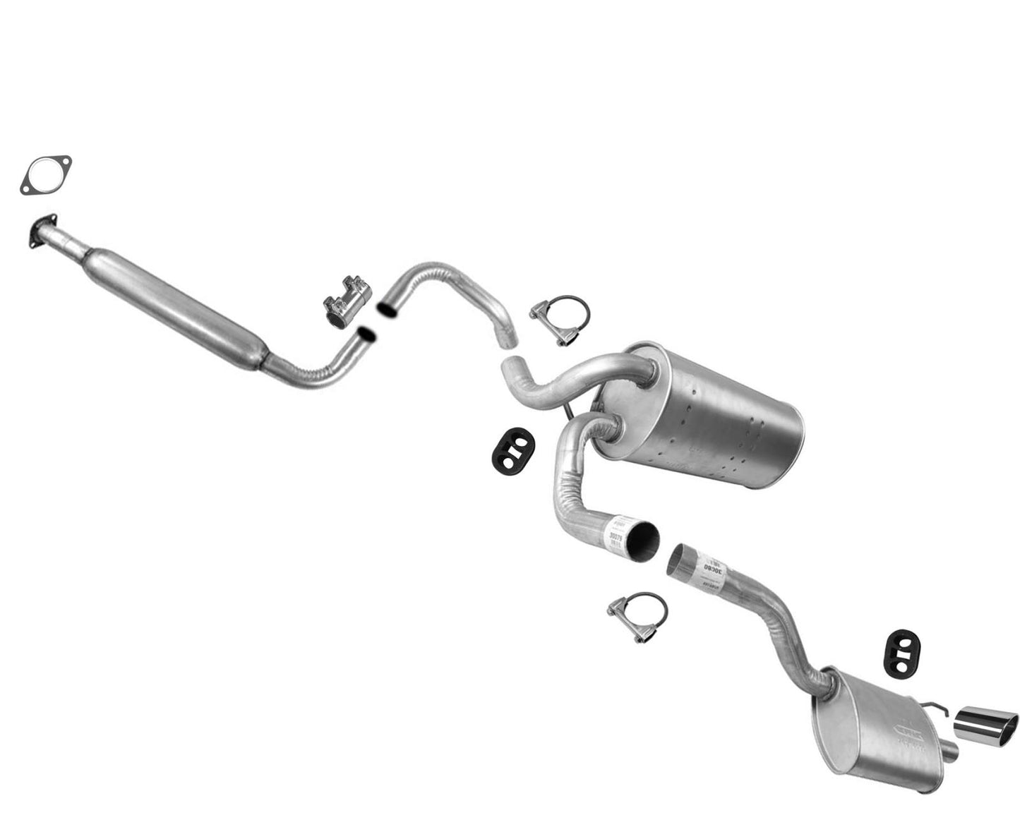 Sistema de escape silenciador trasero de tubo externo resonador para Buick Verano 2012-2017 2.4L