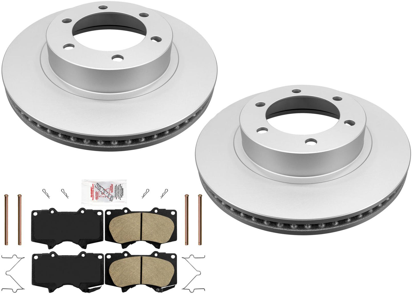 Freno de hardware de pastillas de freno de rotores de freno de disco recubiertos Frt para FJ Cruiser 2007-2014