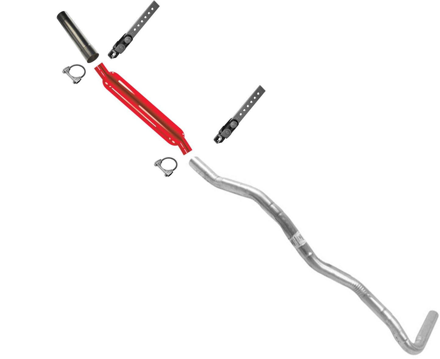 For Chevrolet S10 Pick Up V6 88-91 RWD Performance Weld on Muffler & Tail Pipe