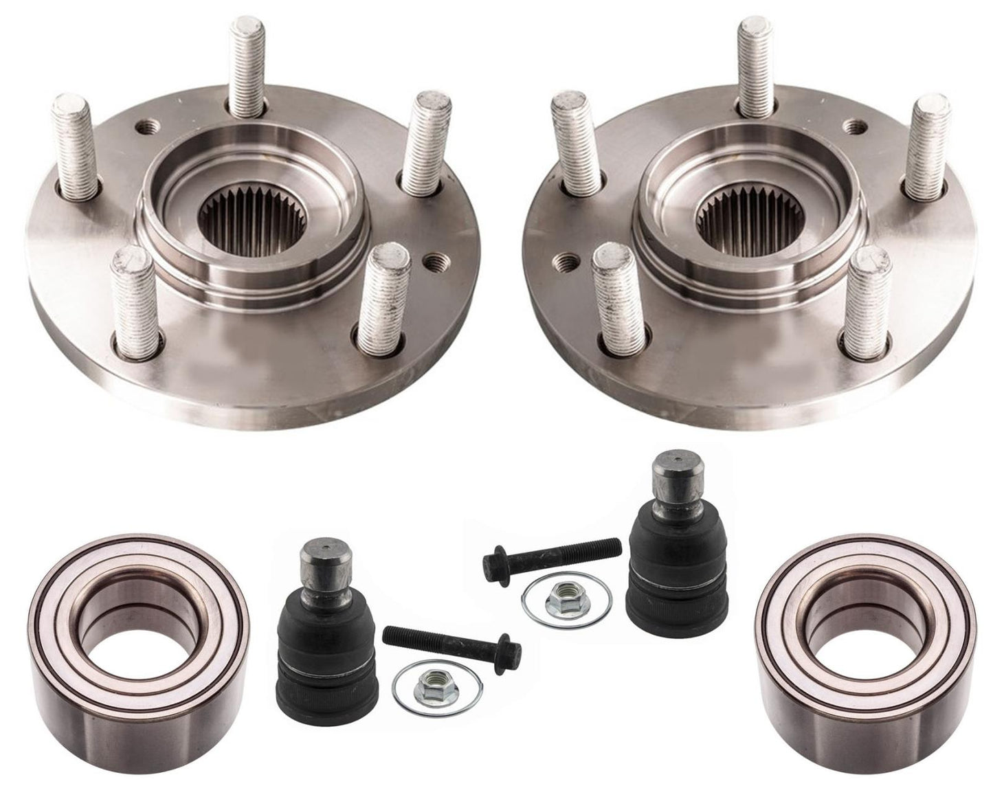 Front Wheel Hub and Wheel Bearings For Mazda CX9 CX-9 2007-2015 TD11-33-060