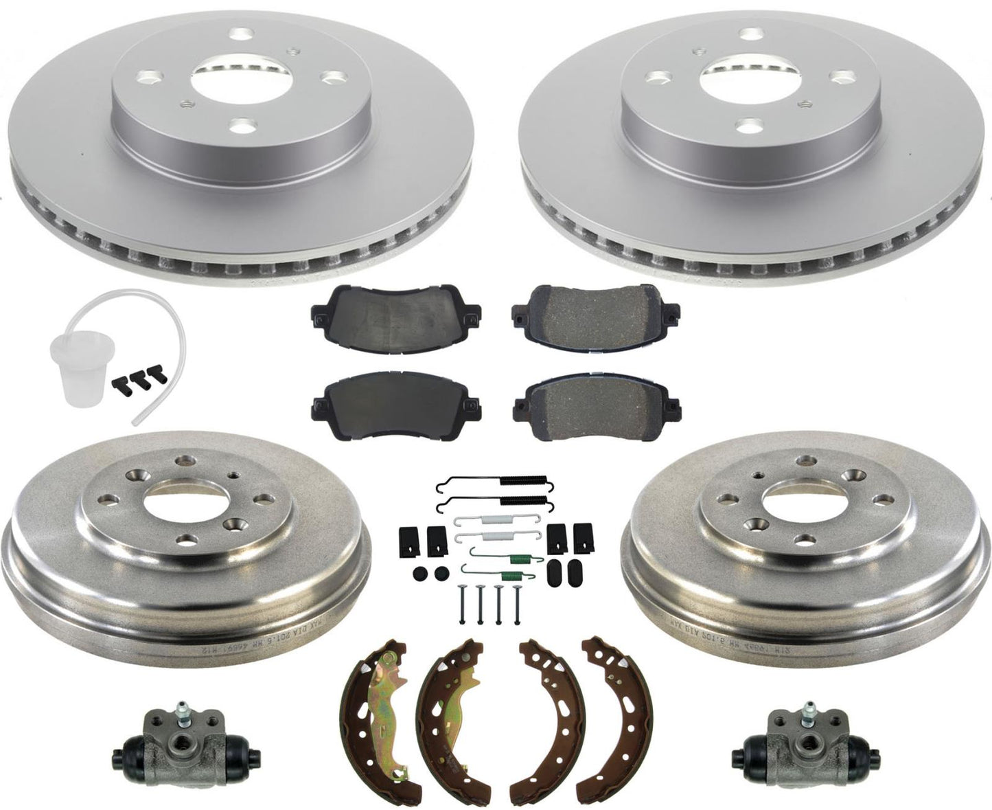 Front Disc Brake Rotors & Pads Rear Drums Brake Shoes For Yaris iA 2019-2020