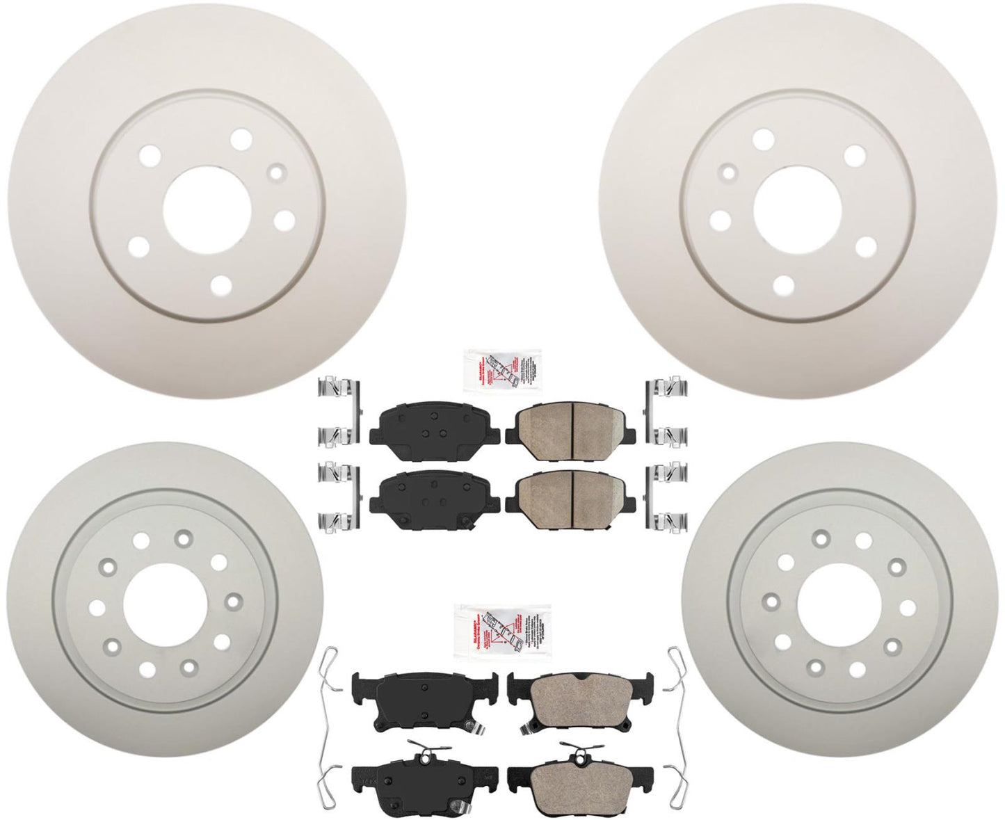 Rotores de freno de disco y pastillas de freno revestidos delanteros y traseros para Buick Envision 2019-2020