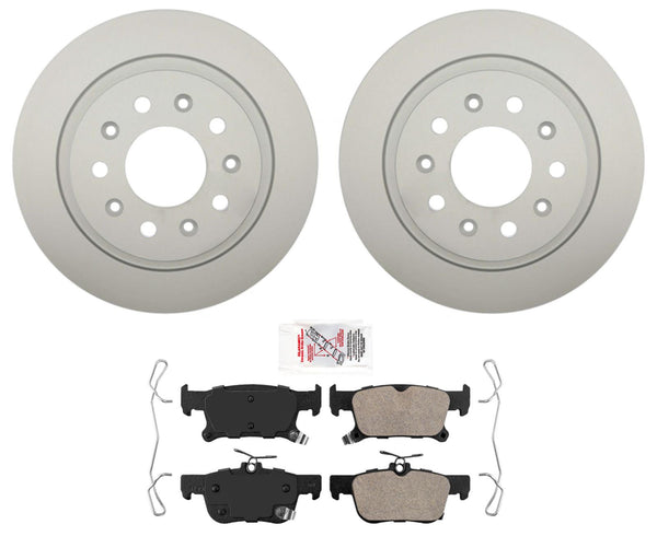 Para Buick Envision 19-2020 Rotores de freno de disco con revestimiento trasero y pastillas de freno de disco trasero