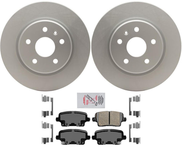 For Buick Envision 2021-2023 Rear Coated Brake Rotors & Rear Disc Brake Pads