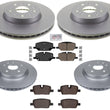 For Cadillac CT5 2021-2023 Front and Rear Coated Brake Rotors & Disc Brake Pads