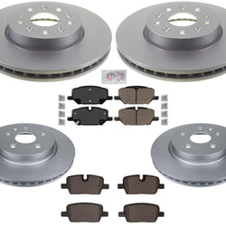 For Cadillac CT5 2021-2023 Front and Rear Coated Brake Rotors & Disc Brake Pads