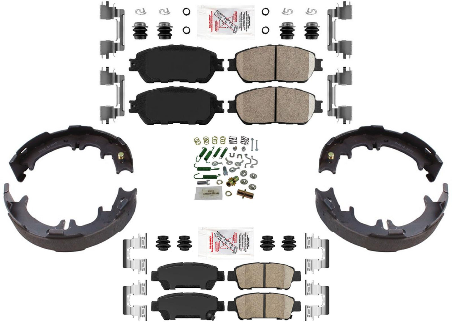 AmeriPro Premium - Pastillas de freno de disco de cerámica para estacionamiento para Toyota Sienna 04-10