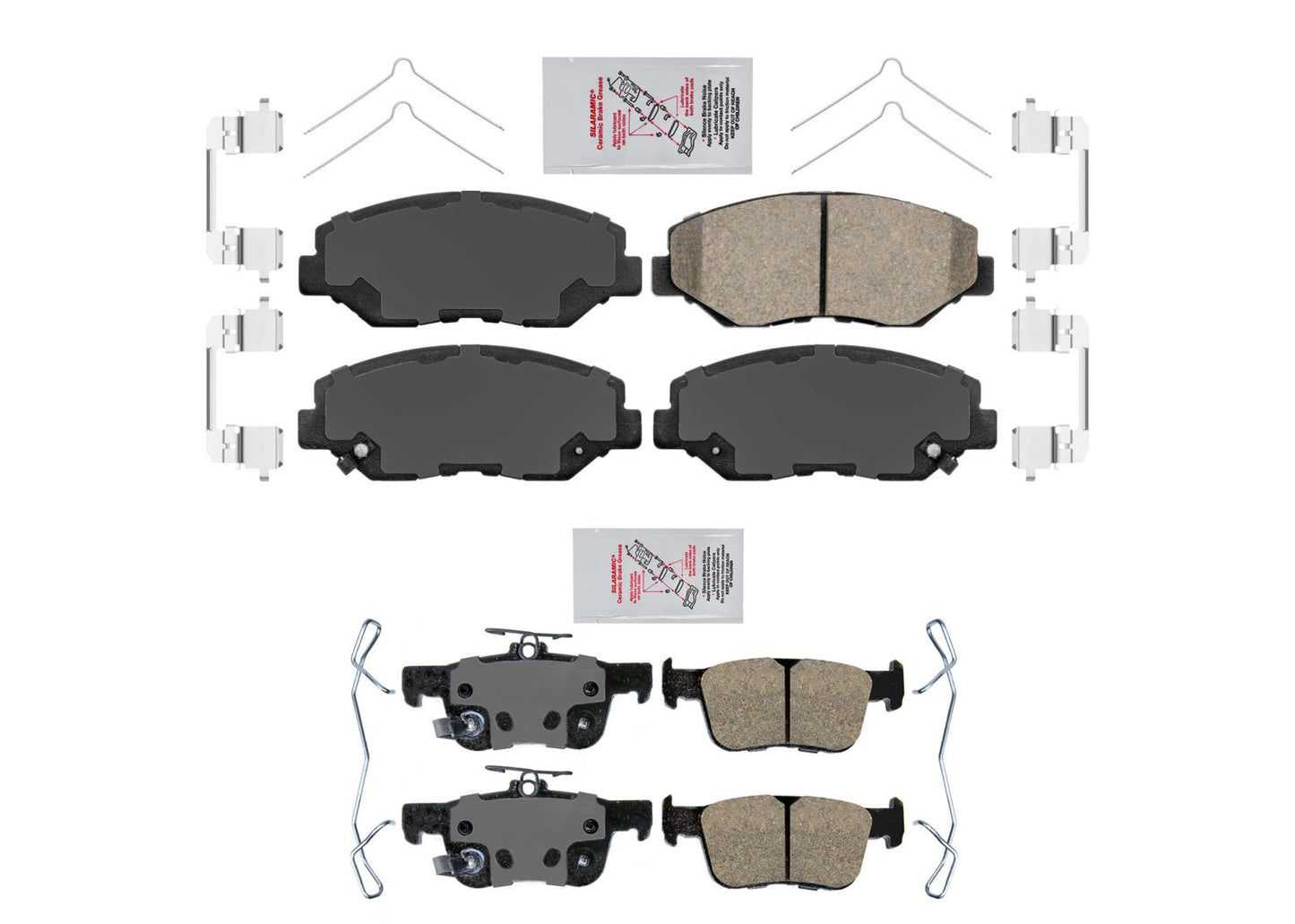 AmeriPro Pastillas de freno de disco de cerámica premium para Honda Civic LX 2021