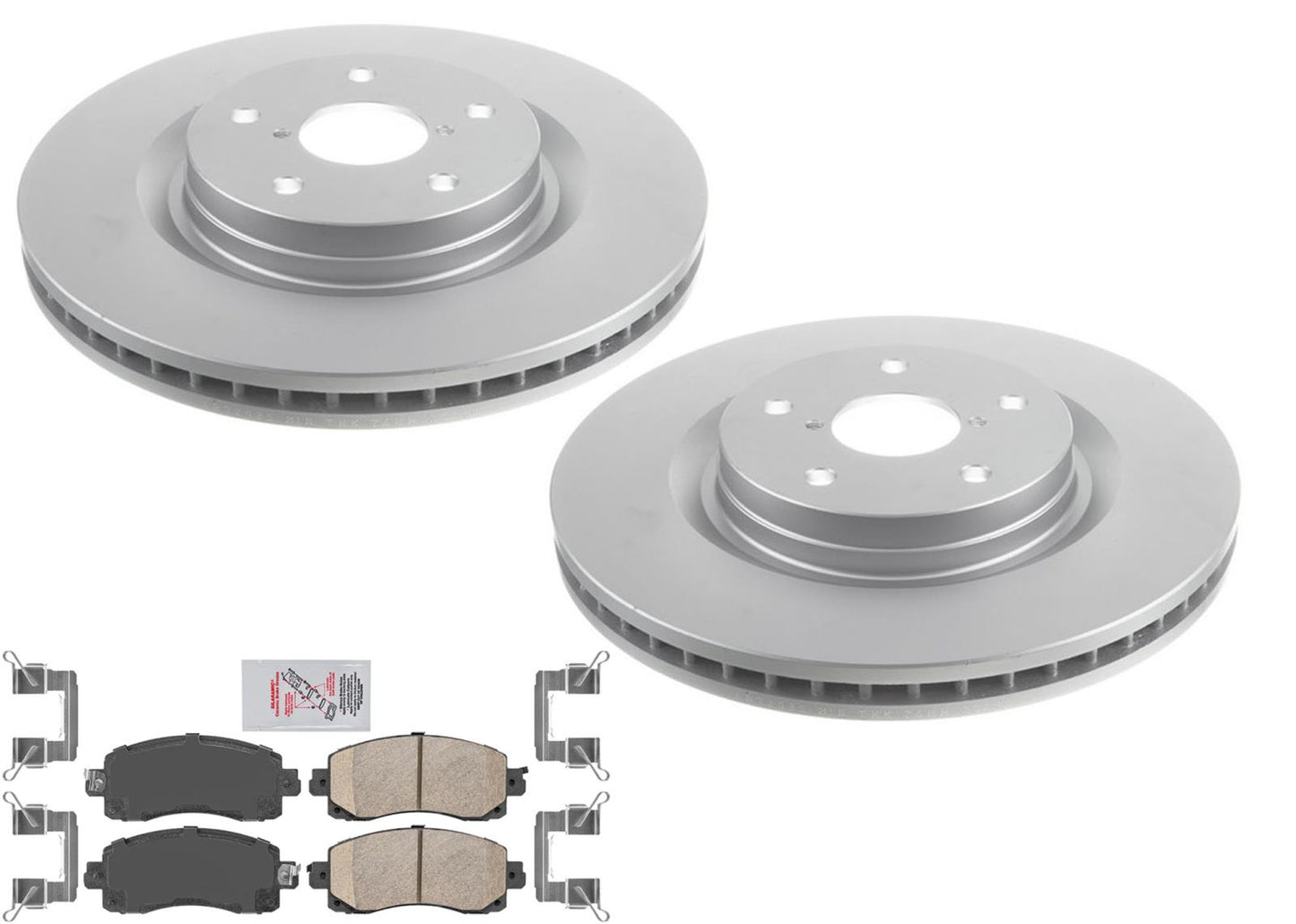 AmeriBrake Rotores de freno recubiertos Pastillas de freno de cerámica para Subaru Legacy 2020-2023
