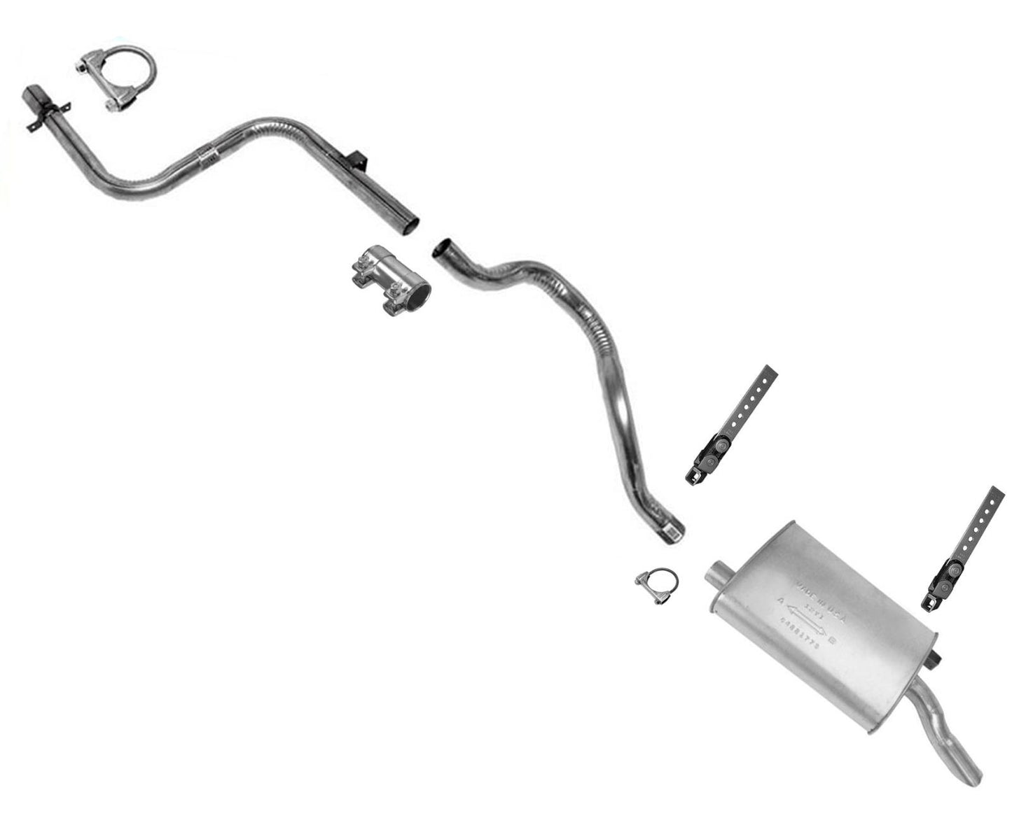 Para 90-91 Chevrolet Lumina 3.1 88-91 Cutlass Supreme sistema de tubo de escape silenciador