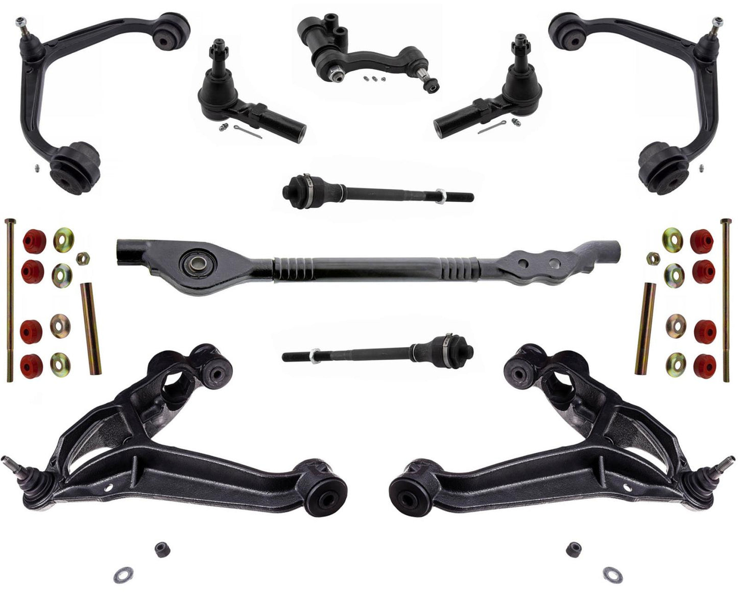 Brazos de control delanteros, varillas de amarre, brazos inactivos para Silverado 2500HD 3500HD 2011-19