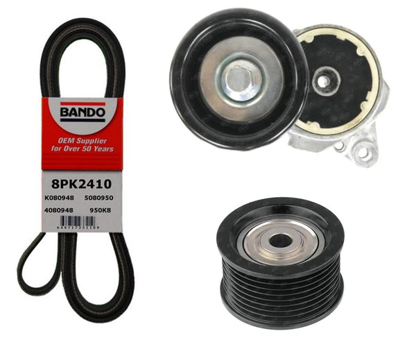 Serpentine Engine Fan Belt & Tensioner Assembly For Lexus GX460 LX570 2008-2021