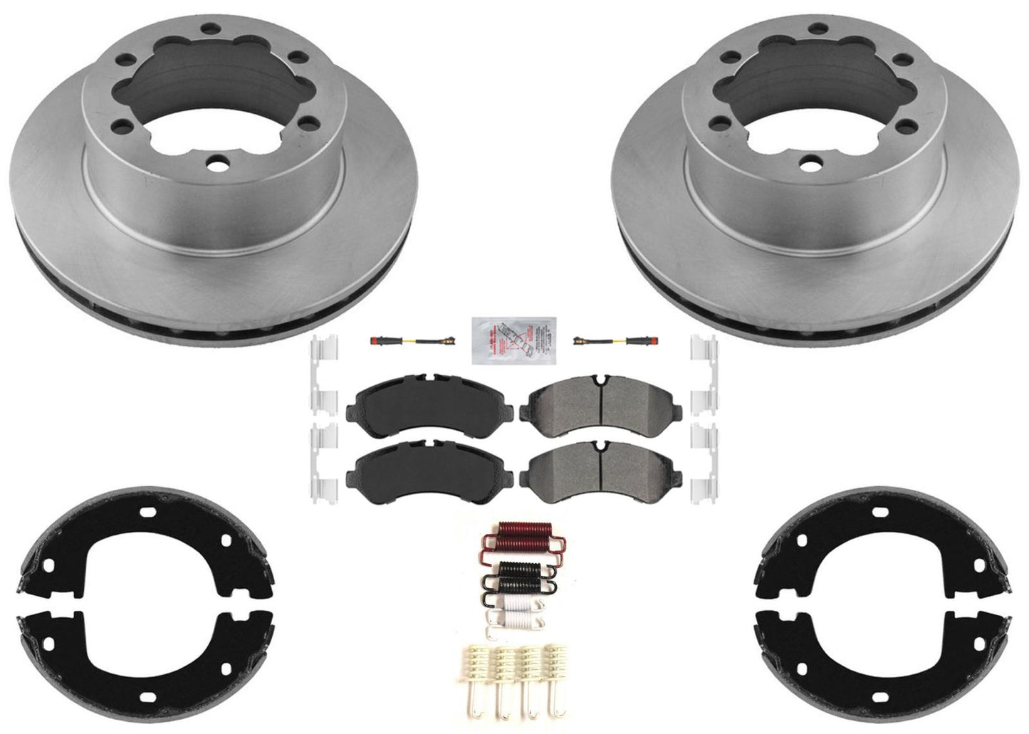 Carbon Fleet Duty Disc Brake Rotors Pads For Sprinter 3500 19-20 Dual Rr Wheel