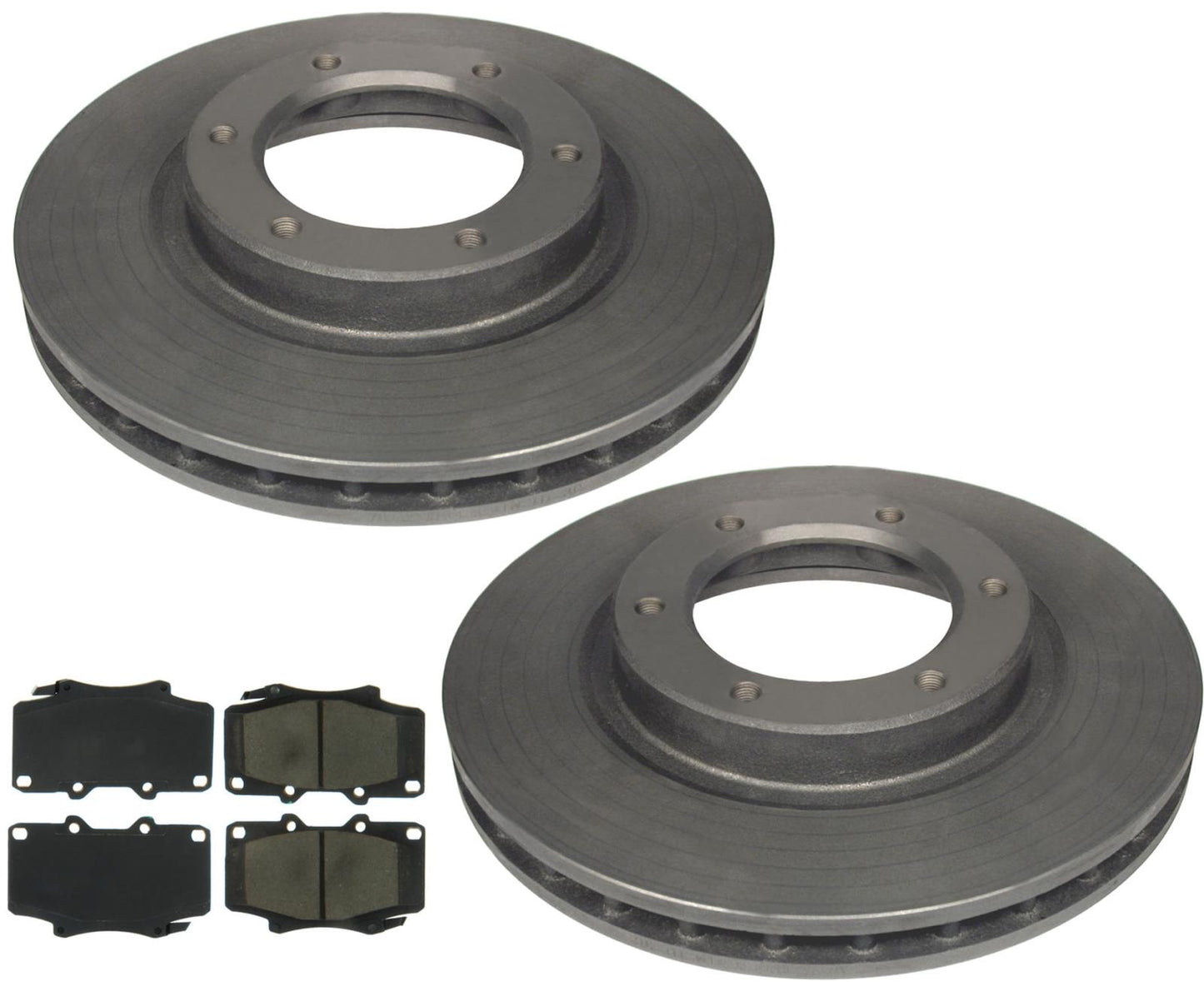 Front Carbon Performance Disc Brake Rotors Pads For Toyota Landcruiser 93-97
