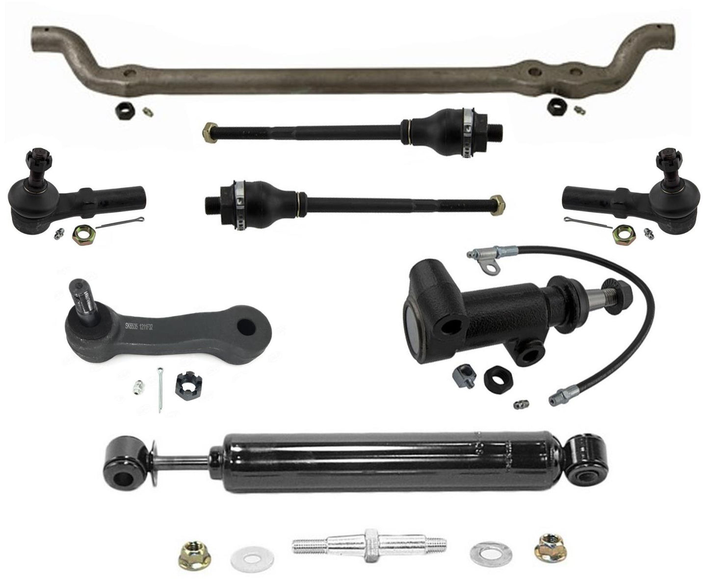Varillas de amarre de enlace central para Chevrolet Silverado 2500HD 2001-2010 Tracción en las 4 ruedas 7 piezas