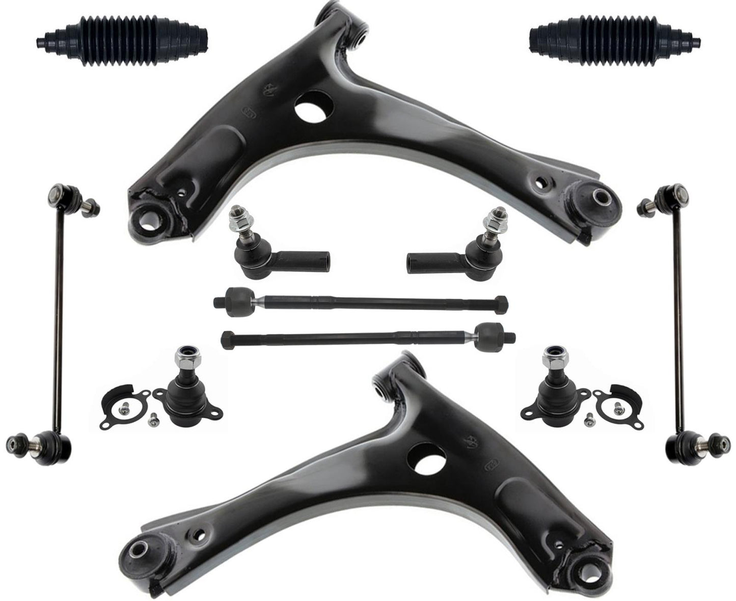 Brazos de control inferiores delanteros, varillas de amarre y enlaces de rótula para Ford Transit 150 15-19