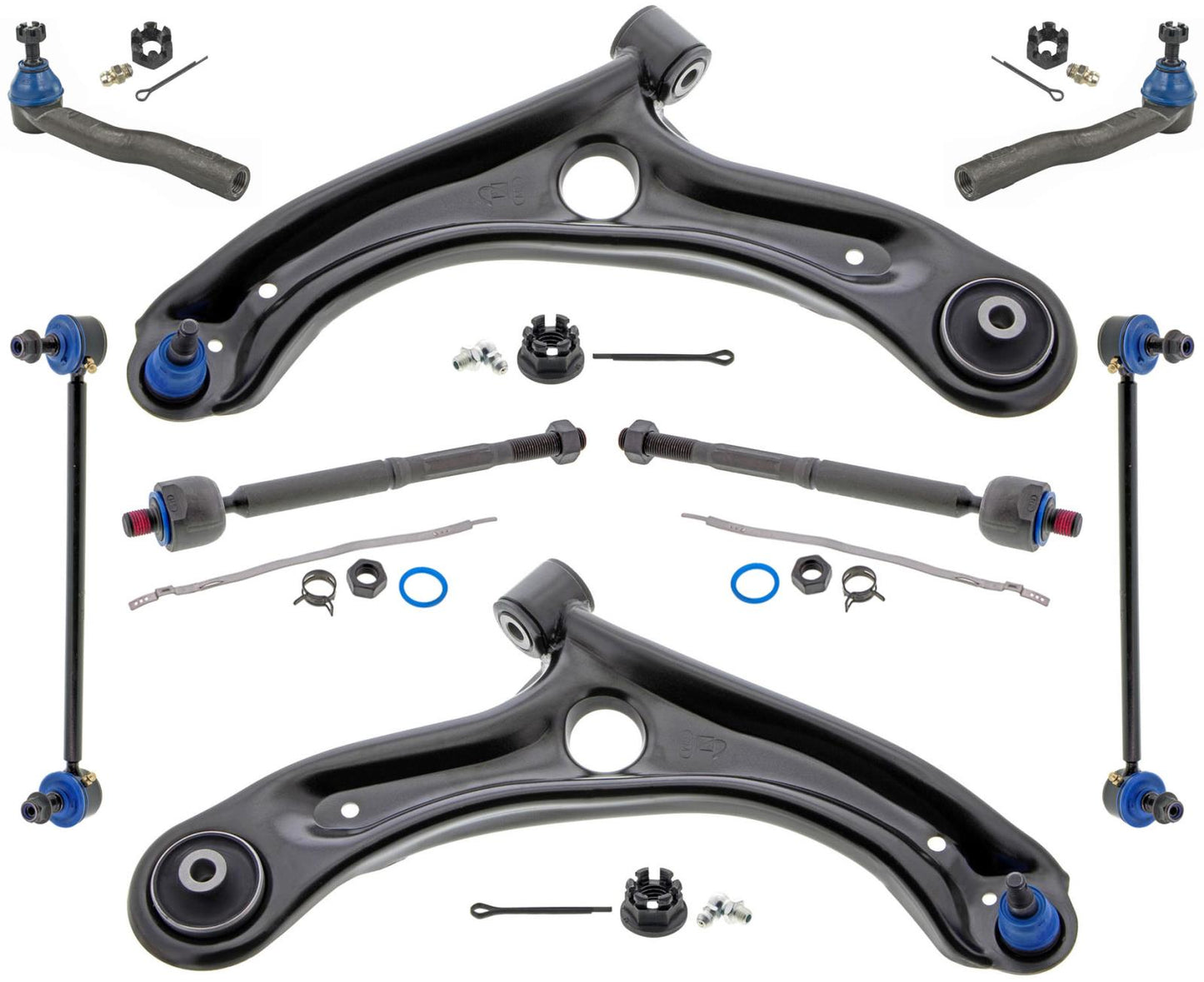 Barras de acoplamiento y enlaces de rótula de brazos de control delanteros Mevotech para Honda FIt 2015-2020