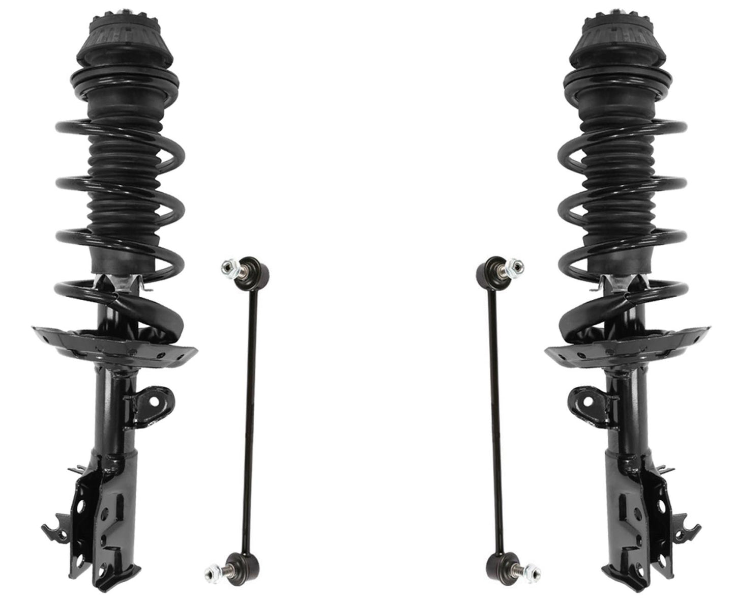 Puntales delanteros completos con conjunto de resorte helicoidal y enlaces para Honda Fit 2015-2020