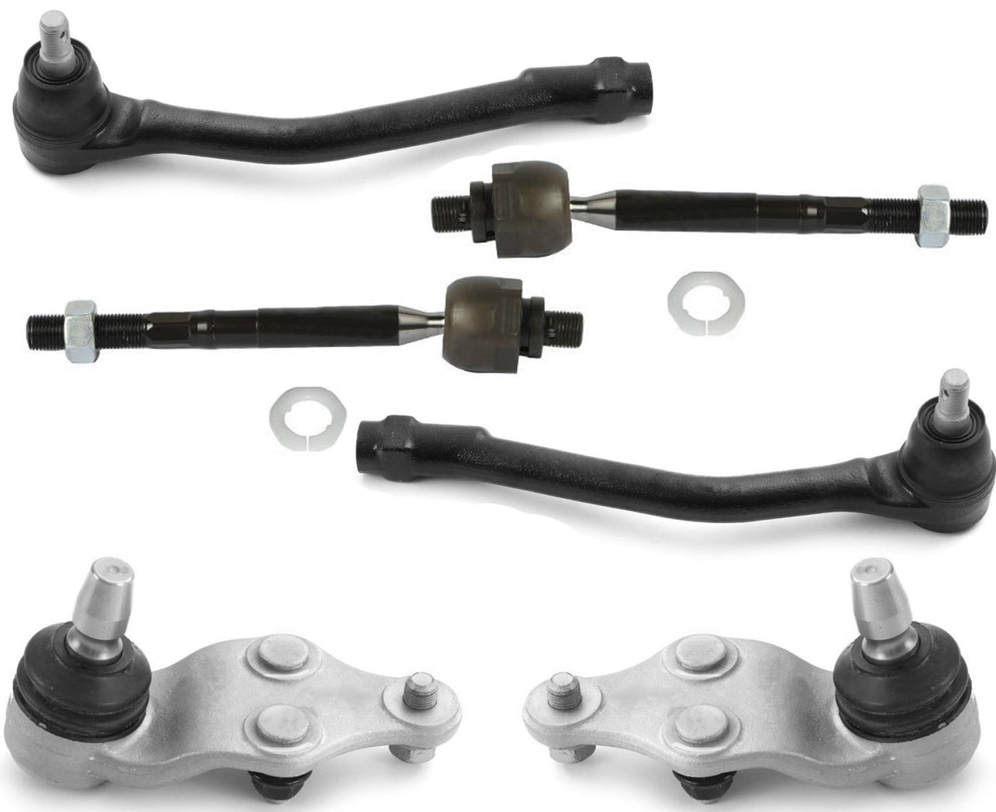 Front Left & Right Inner & Outer Tie Rods & Ball Joints For Kia Sedona 15-2021