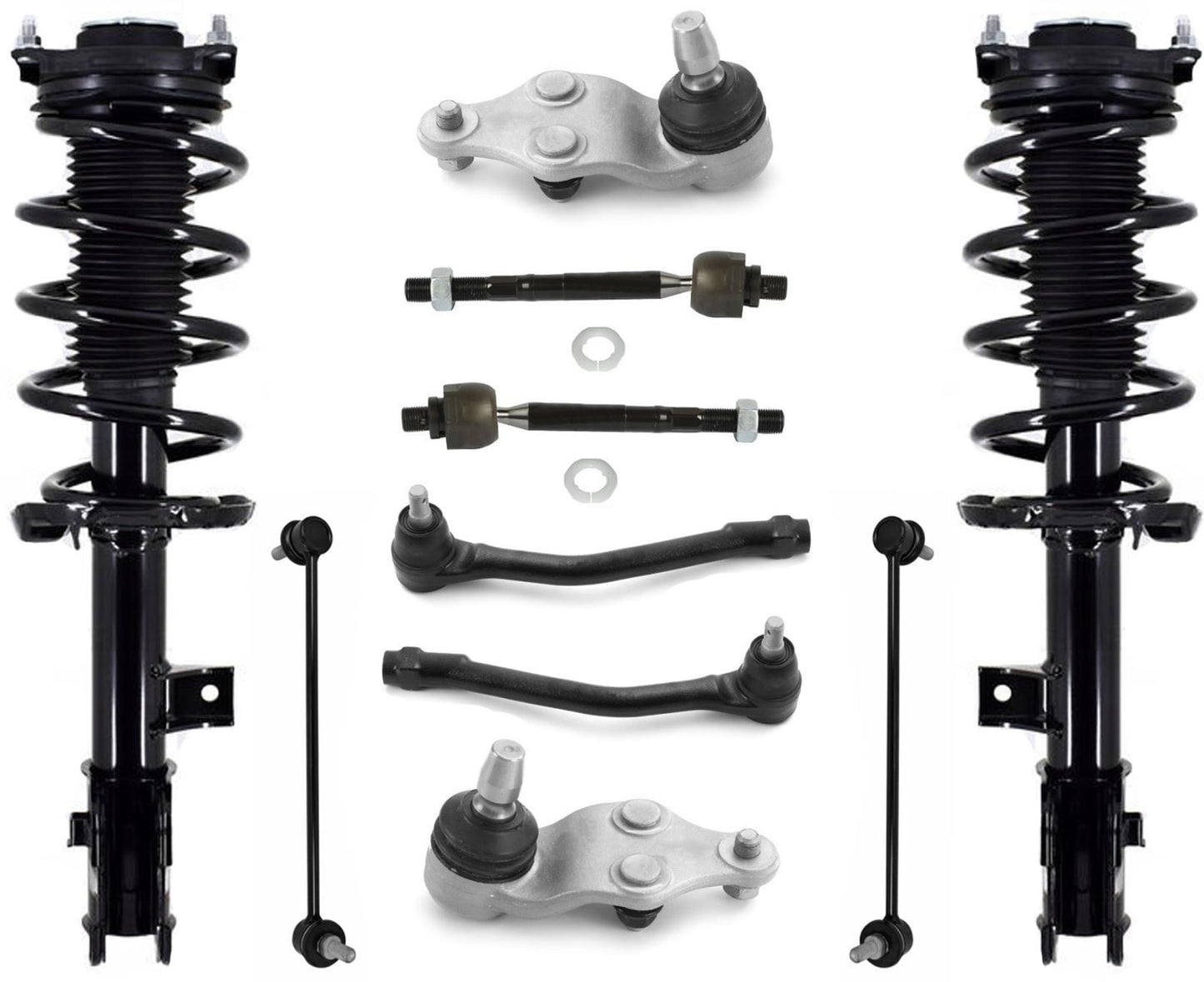 Front Complete Struts Ball Joints Tie Rods & Links For Kia Sedona 2015-2021
