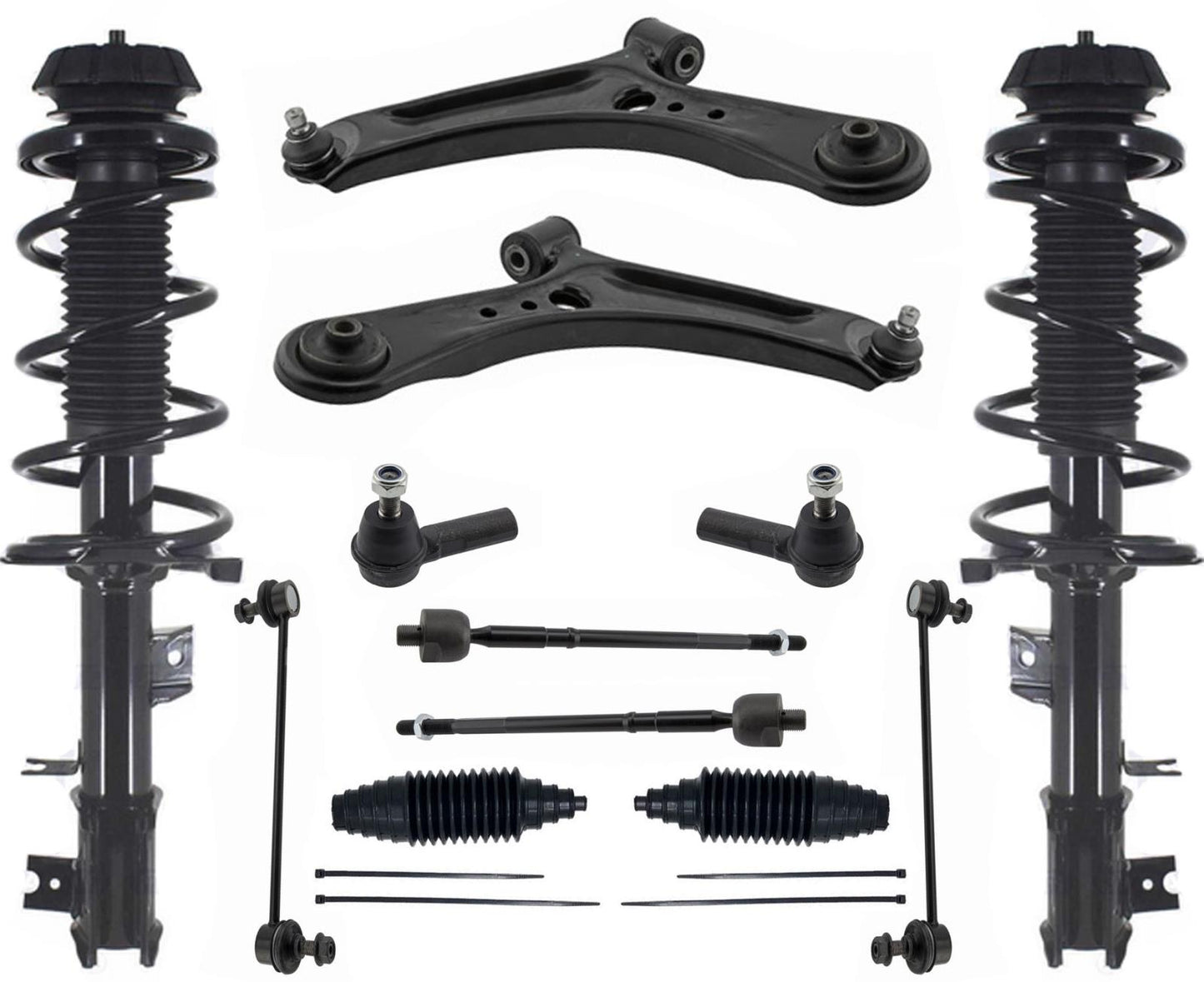 Puntales delanteros brazos de control inferiores varillas de amarre y enlaces para Suzuki SX4 Sport 2008-2013