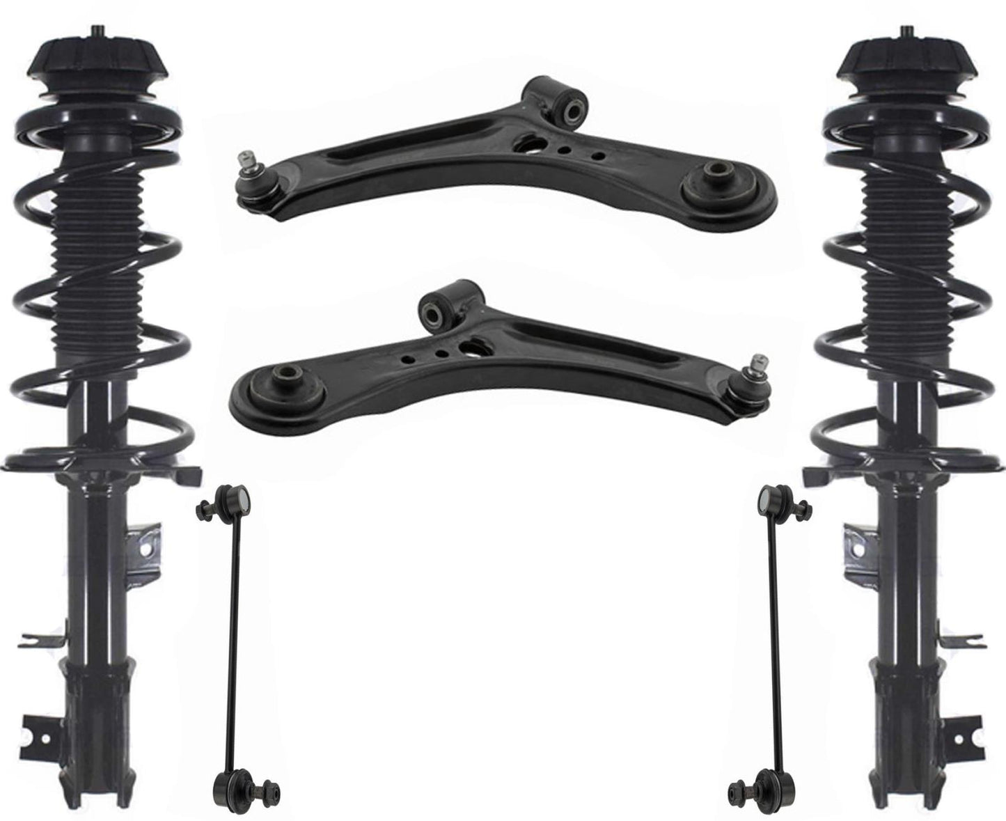 Front Complete Struts Lower Control Arms & Links For Suzuki SX4 Base 2007-2013