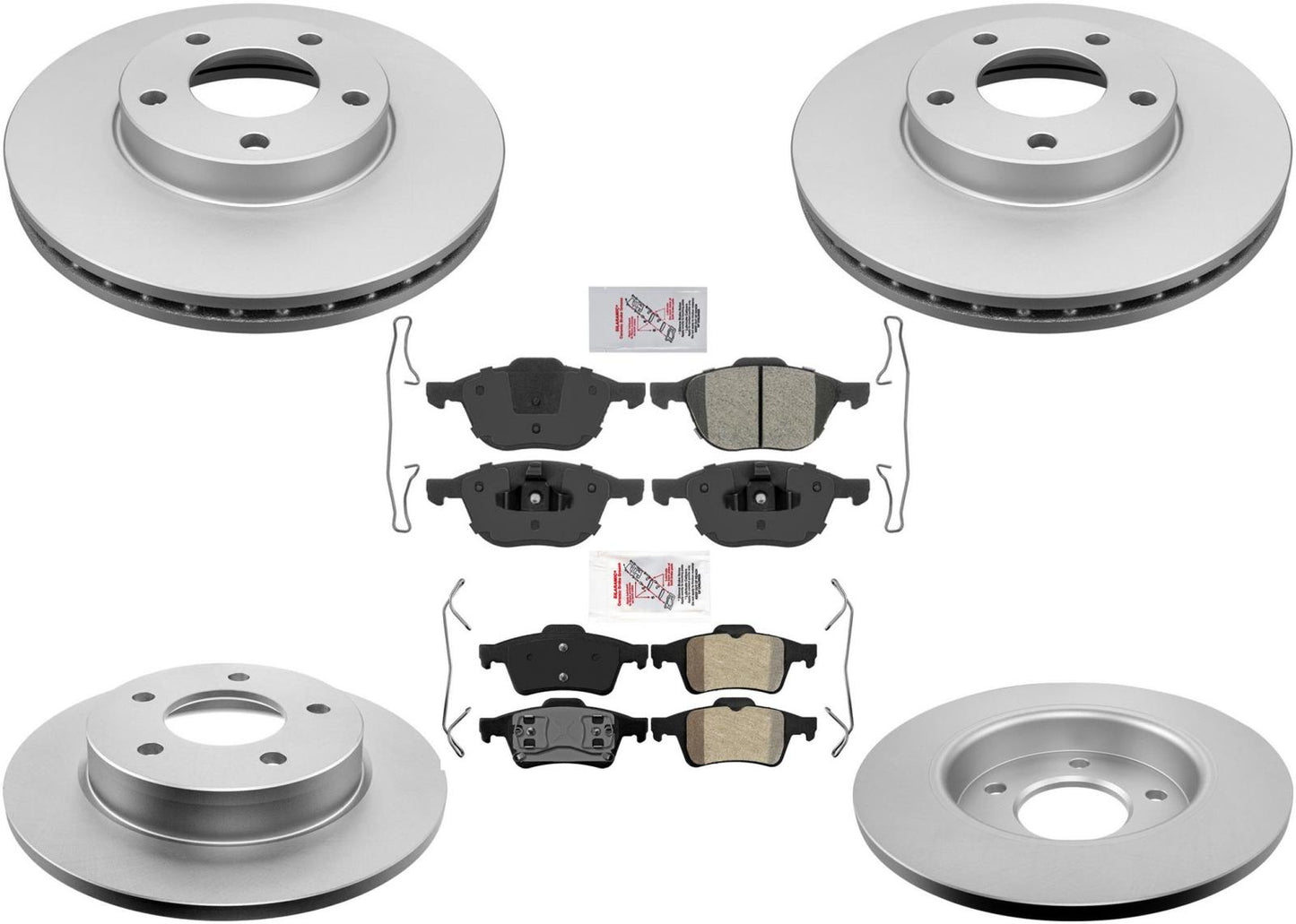 Improved Performance Disc Brake Rotors Brake Pads For Mazda 3 2.0L Engine 04-05