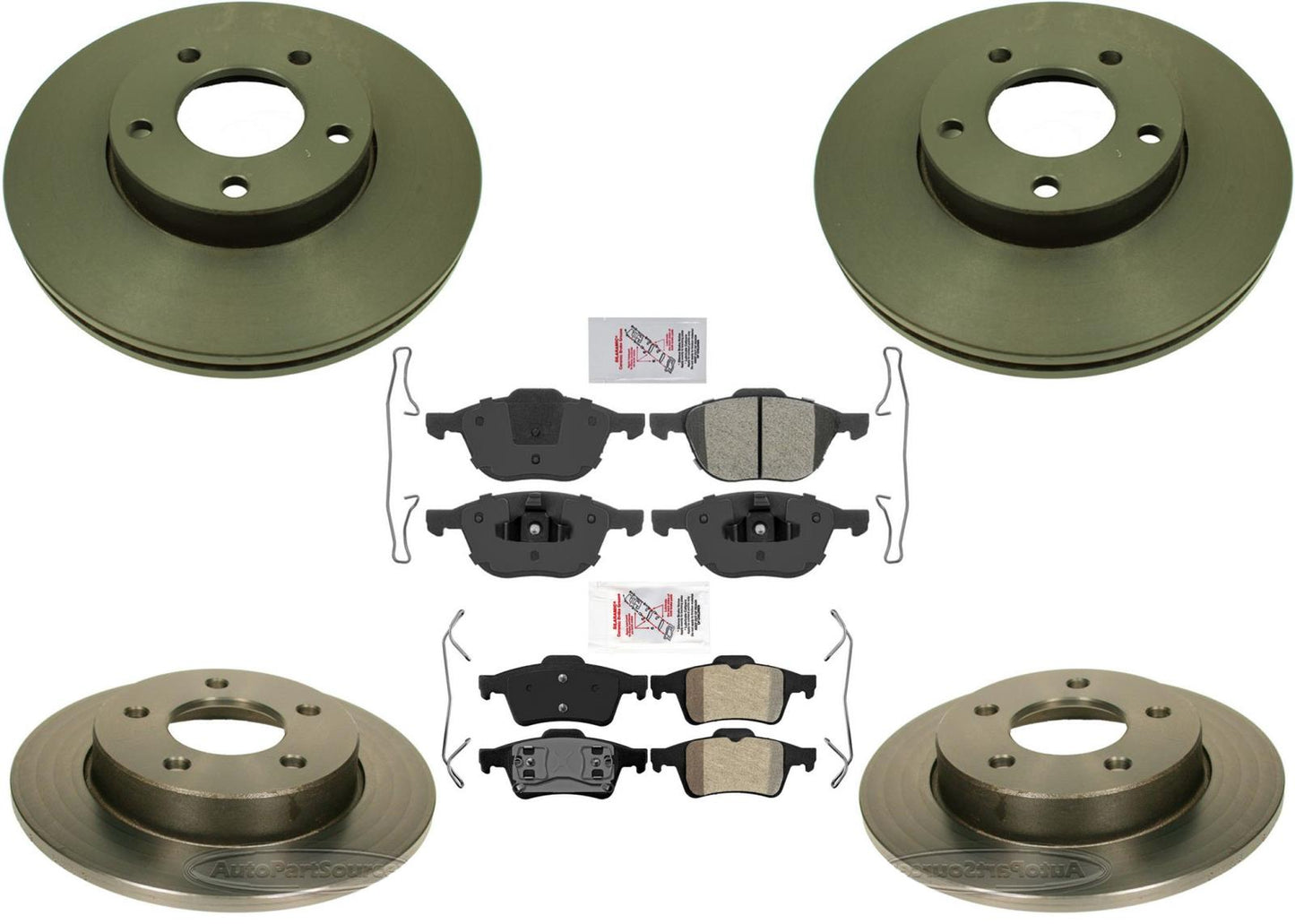 Carbon Performance Disc Brake Rotors Brake Pads For Mazda 3 2.0L Engine 04-05