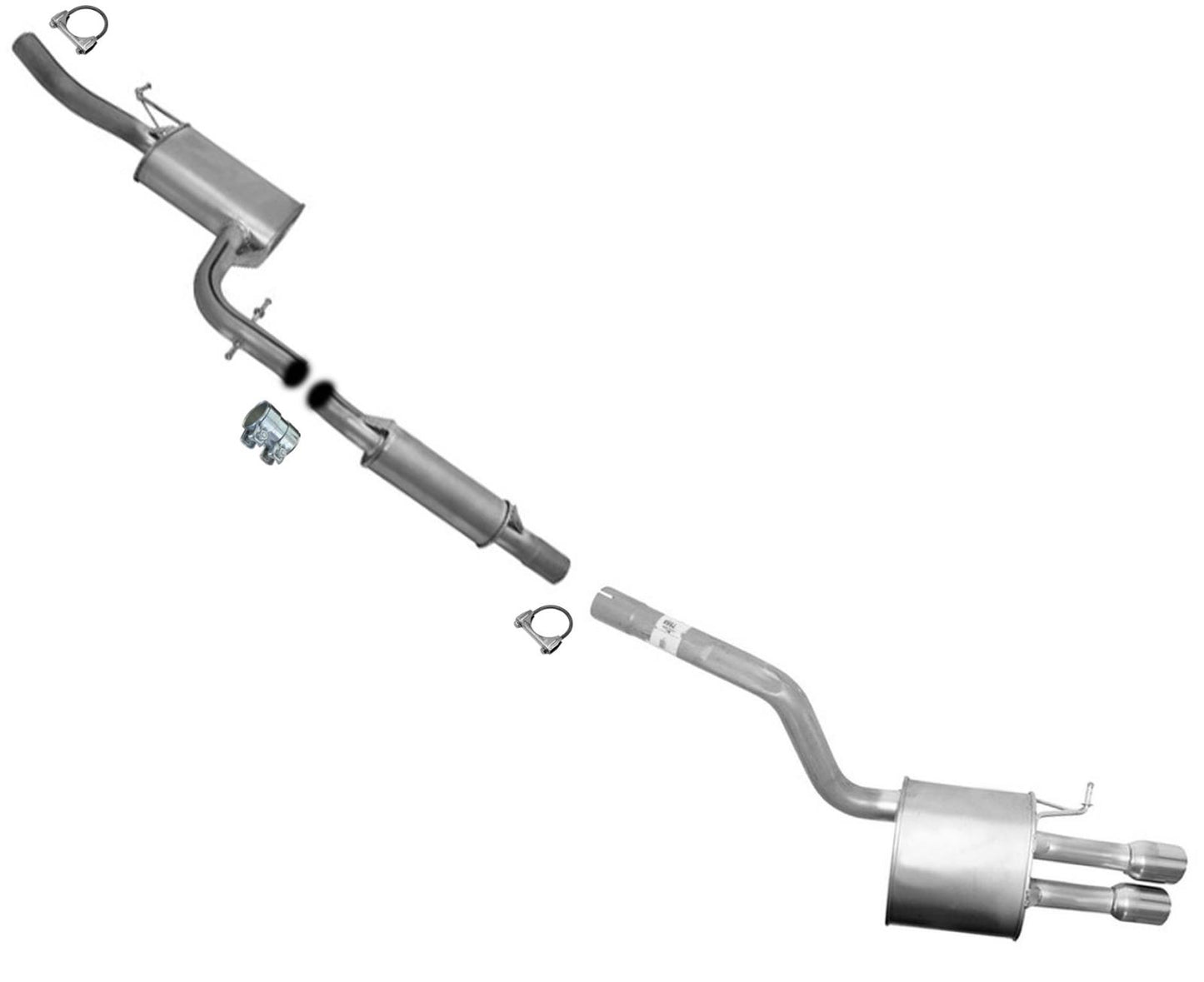 Silenciador del sistema de escape para motor Volkswagen Jetta 2.5L 2011-2012, código CBUA SOLAMENTE