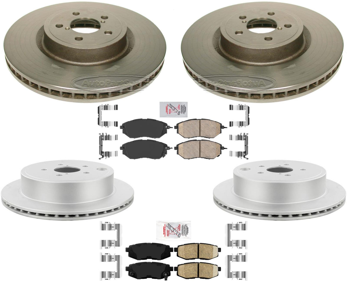Pastillas de rotores de freno de disco de carbono de alto rendimiento F&R para Subaru Outback 2010-2014