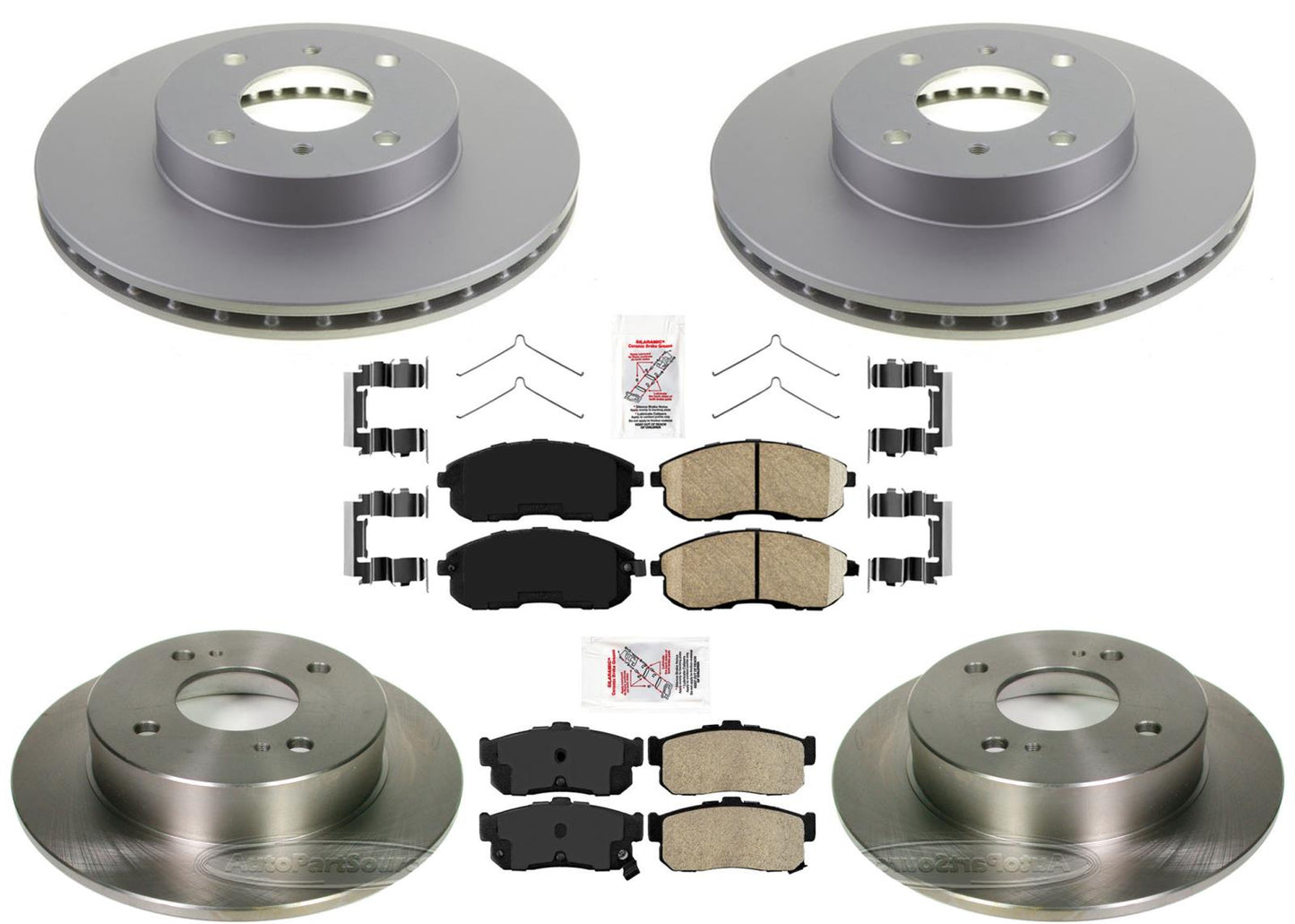 Rotores de freno de disco de rendimiento mejorado Pastillas de freno Cer para Nissan Altima 93-00