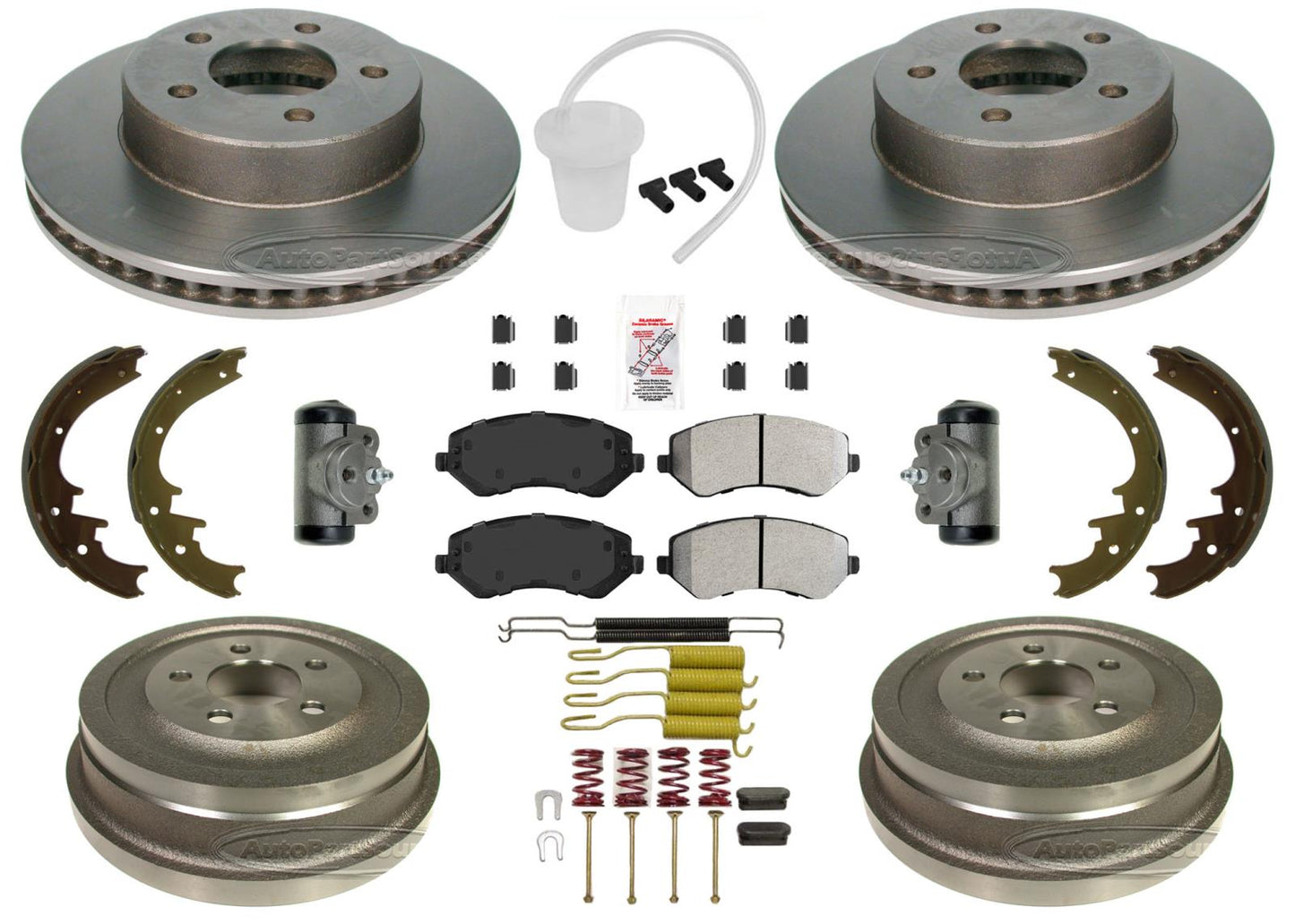 Rotores de rendimiento Tambores Pastillas de freno Zapatas de freno Wc para Jeep Liberty 2002