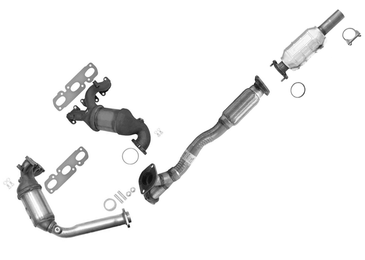 Convertidores catalíticos superiores delanteros y traseros para Ford Fusion 2006-2008 3.0L