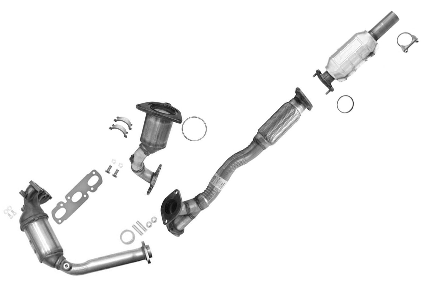 Convertidores catalíticos superiores delanteros y traseros para Ford Fusion 2009-2012 3.0L