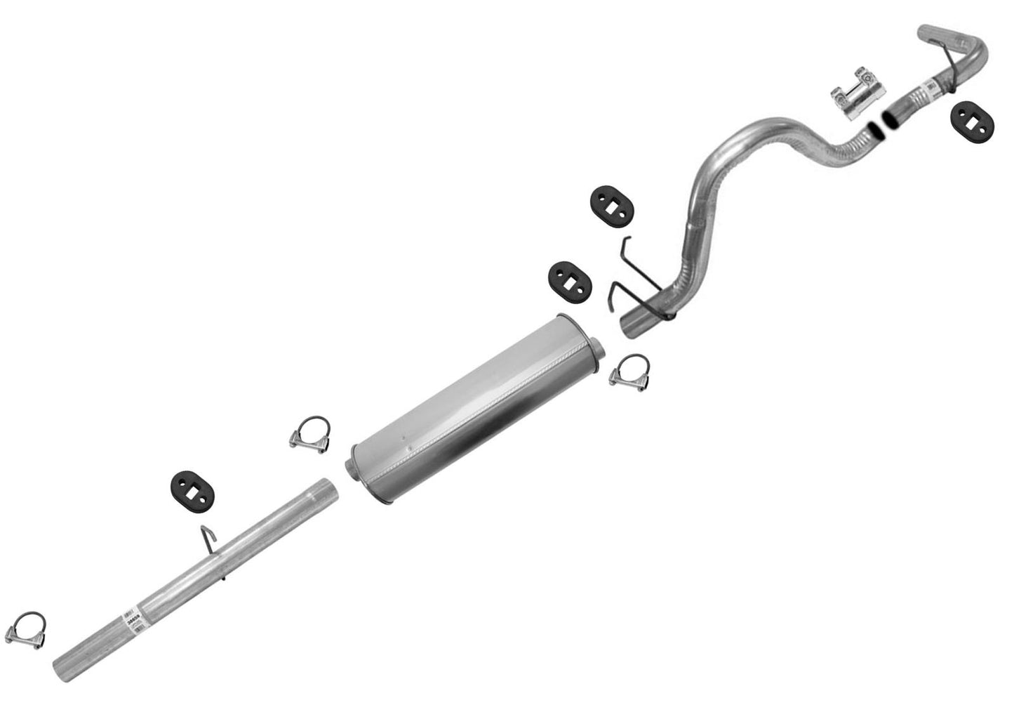 Para Ford E150 E250 1997-2003 4.2 4.6L Sistema de escape silenciador Distancia entre ejes de 138 pulgadas