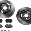 Rear Coated Disc Brake Rotors & Rear Disc Brake Pads For Audi Q7 2016-23 350mm