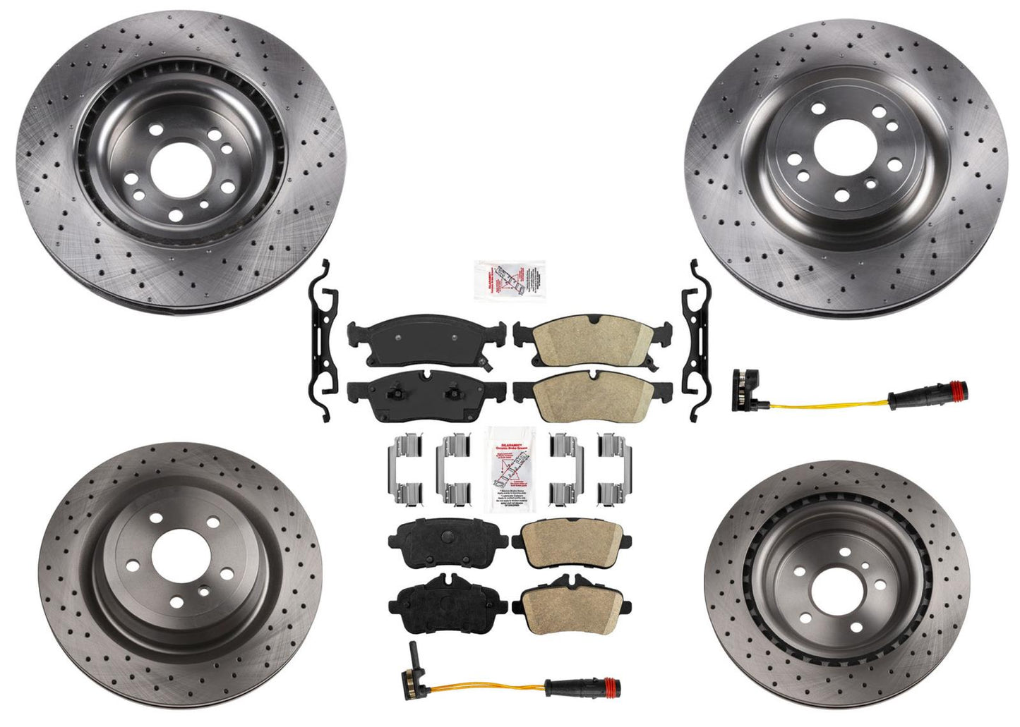 Sport Package Disc Brake Rotors Brake Pads For Mercedes Benz GLE350 16-18 350mm