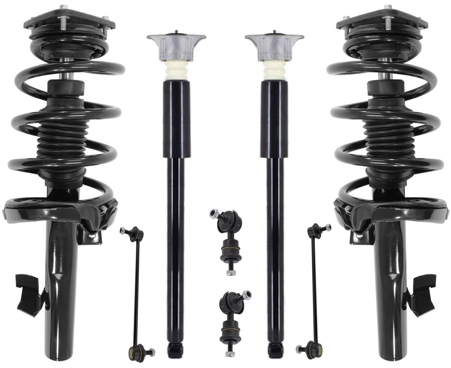 Front Struts Rear Complete Shocks & Sway Bar Links For Volvo C30 2007-2013