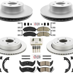 For Ford Ranger 2010-2011 4x4 4 Wheel Drive Disc Brake Rotors Pads Parking Shoe